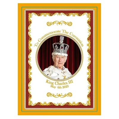 Image of The Leonardo Collection LP18252 His Majesty King Charles III Coronation Commemorative Magnet Gift, Multicolour