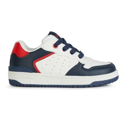 Image of Geox J WASHIBA BOY A Sneaker, Navy/White, 1 UK