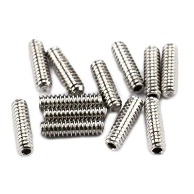 Image of Musiclily Pro #4 40X3/8&quot; Stainless Steel Saddle Height Screws for American Strat Tele Style Electric Guitar Bridge,Original Color(Set of 12)