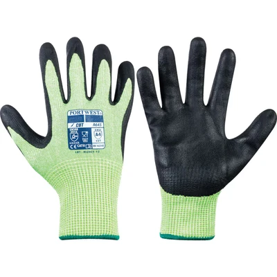Image of Portwest A645 Cut Resistant Green Nitrile Foam Green/Black, X Large