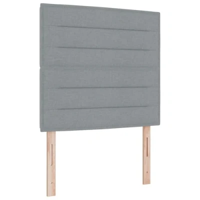 Image of vidaXL Headboard Lines Design Light Grey 100 cm Fabric