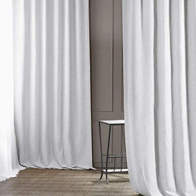 Image of HPD Half Price Drapes Bellino Room Darkening Curtains 96 Inches Long for Bedroom &amp; Living (1 Panel), 50W x 96L, Chalk Off White