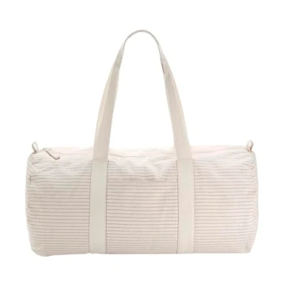 Image of Westford Striped Organic Cotton Barrel bag Red Stripe tote for men &amp; women One Size travel bag, gym