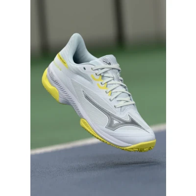 Image of Mizuno WAVE EXCEED COURT PADEL White/Black Sand/Lemon Tonic Women Size 6.0