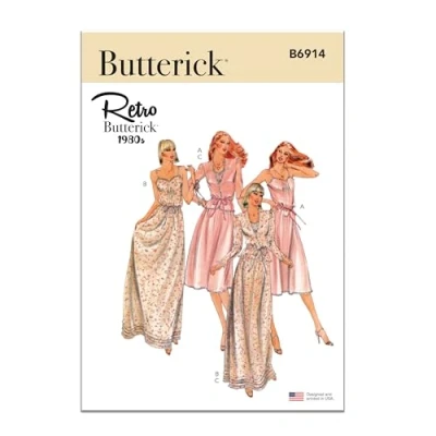 Image of Butterick B6914F5 Misses&#039; Vintage Dress and Jacket F5 (16 18 20 22 24)