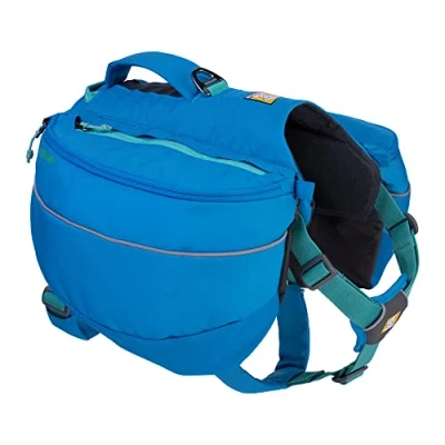 Image of RUFFWEAR Approach Pack, Dog Backpack Carry Storage Bag with Integrated Harness &amp; Pockets, Lightweight Wearable Pet Walking Camping Accessory 2 Leash Attachment Points, Blue Dusk (Large/X Large)