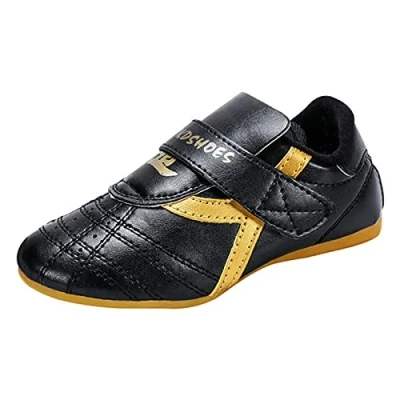 Image of fayengan Martial Arts Taekwondo Shoes,Unisex Children Teenager Sport Boxing Karate Shoes For Taekwondo, Boxing, Kung Fu And Taichi (Color : Black, Size 44 EU)