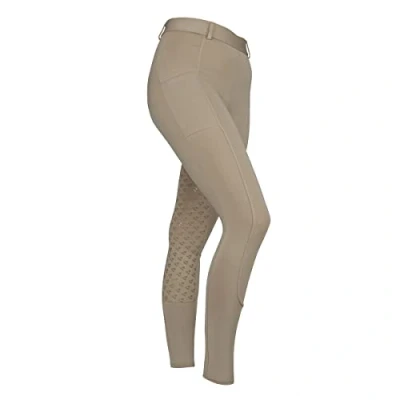 Image of Shires Aubrion Albany Womens Horse Riding Tights in Beige Exexsm,