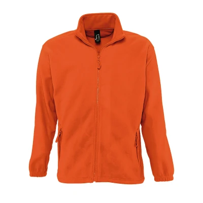 Image of SOLS Mens North Full Zip Outdoor Fleece Jacket (Neon Orange) Size X Small