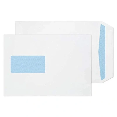 Image of Blake Purely Everyday C5 229 x 162 mm 100 gsm Pocket Self Seal Window Envelopes (16084) White Pack of 500