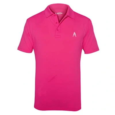 Image of Royal &amp; Awesome Pink Polo Shirt Men, Golf Shirts for Men