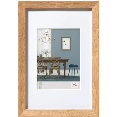 Image of walther Design Picture Frame Light Oak 40 x 50 cm with PassepArtout, Fiorito Wooden EF050E