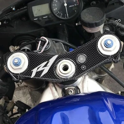 Image of labelbike 3D Sticker for Motorcycle Fork Plate Protection compatible with YAMAHA R1 up to 2001
