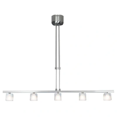 Image of Luster Straight Bar Pendant Ceiling Light Satin Nickel