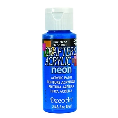 Image of DecoArt Acrylic Paint, Neon Blue, 59 ml (Pack of 1)