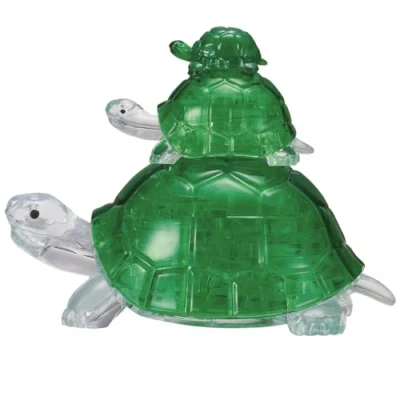 Image of HCM Kinzel 59185 3D Crystal Puzzle Schildkröten rabbits Turtles, Multicoloured