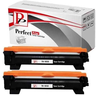 Image of PerfectPrint Compatible Toner Cartridge Replacement for Brother DCP 1510 1512 HL 1110 1112 MFC 1810 TN1050 (Black, 2 pack)