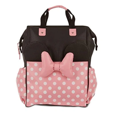 Image of Disney Baby Girl Minnie Mouse Big Bow Diaper Bag, Backpack
