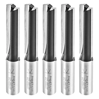 Image of Trend Trade Kitchen Fitters Pack, 5 Piece Set of Straight Router Cutters, 1/2 Inch Shank, 12.7mm Cut Diameter, TC, TR/KFP/3
