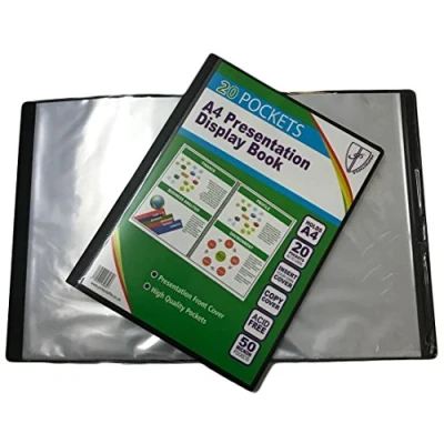 Image of Tiger A4 Black Presentation Display Book With 40 Pockets (80 Views) Saver Pack of X12 (Save 20%)