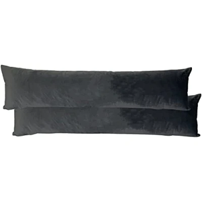 Image of Evans Lichfield Opulence Draught Excluder (Twin Pack), Polyester, Granite, 92 x 23cm