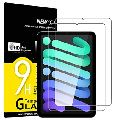 Image of NEW&#039;C 2 Pack Designed for iPad mini 7 (A17 Pro, Model 2024, 7th Generation) / 6 (Model 2021, 6th Generation), 8.3 inches Screen Protector Tempered Glass, Bubble Free, Ultra Resistant