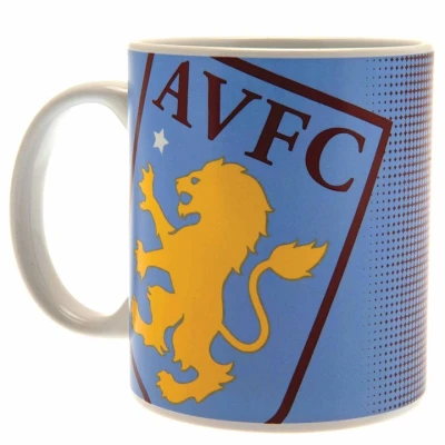 Image of Aston Villa FC Halftone 11oz Boxed Mug, Adults, Unisex, Multicolor (Multicolour), One Size