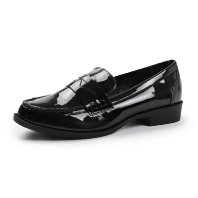 Image of Womens Comfy Loafers Casual Ladies Flat Slip On Office Work School Driving Pumps Comfortable Smart Moccasins Shoes Wide Fit Fitting Width Show