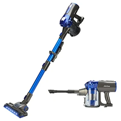 Image of Akitas 3in1 Cordless Vacuum Cleaner Upright Handheld Stick Lightweight 22.2v 150W Rechargeable Lithium Battery Good For Carpet, Pet Hair (V8)
