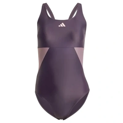 Image of adidas Performance Colorblock Cback Swimsuit, Women&#039;s, Size: 28, Aurora black