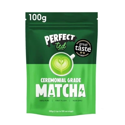 Image of Perfect Ted Powder Matcha 100g Organic Ceremonial Grade Japanese Tea Fuel (100 Servings)