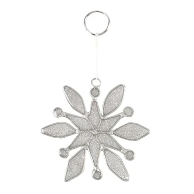 Image of Resin Snowflake Suncatcher Let It Snow Winter Hanging Decor by Something Different Wholesale