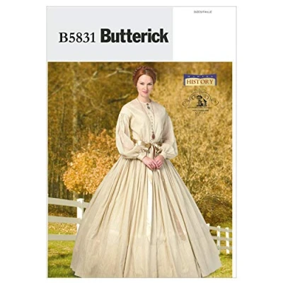 Image of Butterick Patterns B5831 Size F5 16 18 20 22 24 Misses&#039; Dress, Pack of 1, White