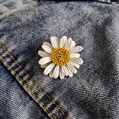 Image of hcma Fashion Small Daisy Flowers Brooches For Women Ladies Jewelry Gift Brooch pins