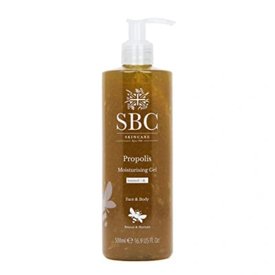 Image of SBC Skincare Propolis Moisturising Gel 500ml Lightweight Moisturiser For Face And Body Nurturing Irritated Or Sensitive Skin