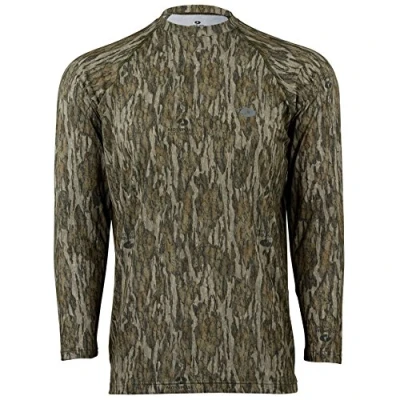 Image of Mossy Oak Camo Hunting Shirts for Men Long Sleeve, Bottomland, Medium