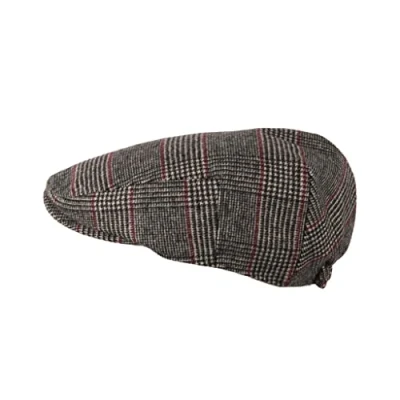 Image of Heritage Traditions Tweed Flat Cap Prince of Wales Check (Grey)