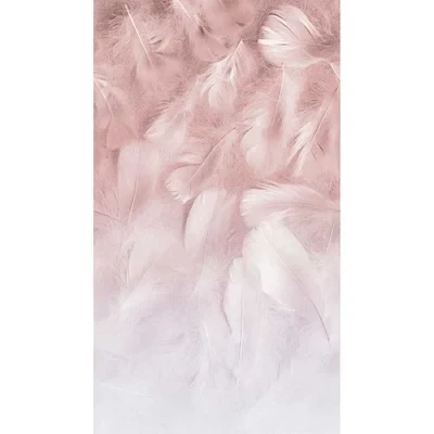Image of Grandeco Feathers 3 Lane repeatable Textured Mural, Pink, 2.8 x 1.59m