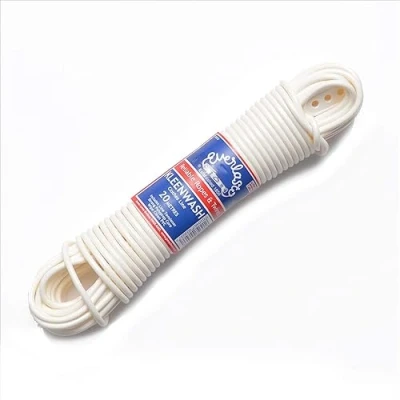 Image of EVERLASTO &#039;Kleenwash&#039; White PVC Clothes/Washing Line 4.8mm x 30M