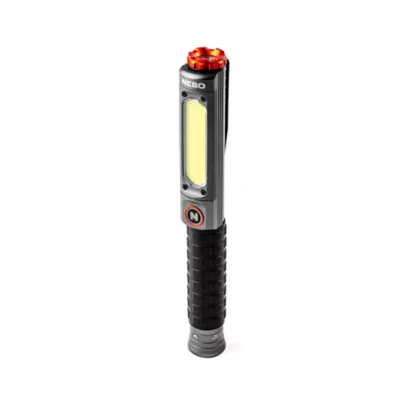Image of NEBO Big Larry 3 Stealth Work Light, 600 Lumen Flashlight with COB Pocket Clip Magnetic Base for Hands Free Lighting, Portable LED Dimmable Flashlight, Hazard Light Red