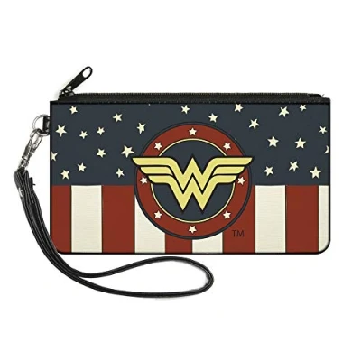 Image of Buckle Down Women&#039;s Zip Wallet Wonder Woman Small, Multicolor, 6.5&quot; x 3.5&quot;