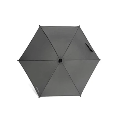 Image of Mamas &amp; Papas Universal Parasol, UPF 50+ Fabric, Easy Fit Clamp and Adjustable, Flexible Arm for Pram/Pushchair/Buggy, Grey Mist
