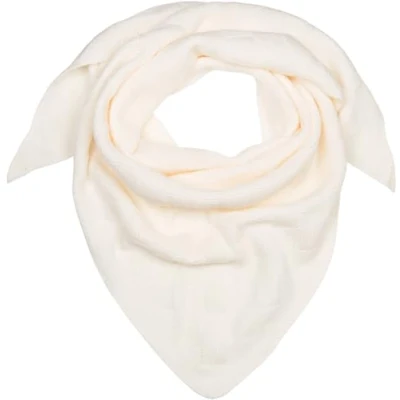 Image of styleBREAKER Ladies XXL Knitted Triangle Scarf Unicoloured with Checkerboard Pattern, Maxi Scarf, Triangular Warm Winter 01020047, Colour:Cream
