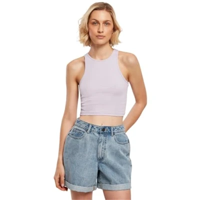Image of Urban Classics Women&#039;s Ladies Cropped Rib Top T Shirt, Fliederfarben, XXXXL