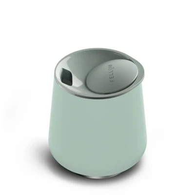 Image of Fellow 12 oz Ruby Wine Tumbler Insulated Stainless Steel and Cocktail with Ceramic Interior Swivel Pebble Lid (Mint Chip)