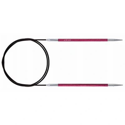 Image of KnitPro KP29155 Royale: Knitting Pins: Circular: Fixed: 150cm x 4.00mm, Birchwood, brass, Multi Colour, 4mm
