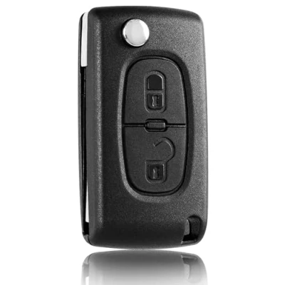Image of FINTERRY Remote Control Pilot Fob Car Key Shell Case Flip Folding Cover Replacement for Peugeot and Citroen compatible with 207 308 407 607 807 C2 C3 C4 C5 C6 C8 DS3 DS4 2 Buttons