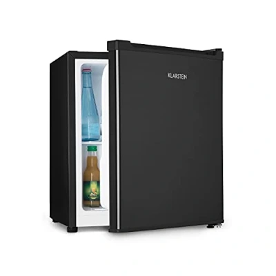 Image of KLARSTEIN Snoopy Eco v2, Mini Fridge, Combi Refrigerator/Freezer, 41dB Operating Noise, Energy Class E, 46l Capacity, Flexible Layout, Compact Dimensions, Spacious Interior, Black