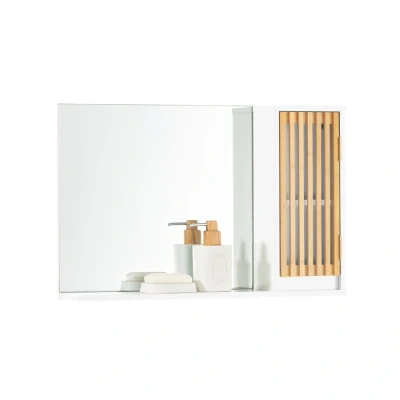 Image of Sobuy Mirror Wall Cabinet Bathroom Cabinet,BZR128 W