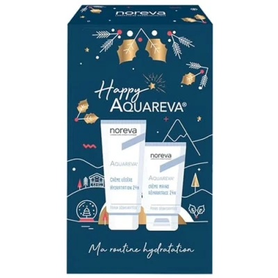 Image of Noreva Aquareva Moisturizing Cream Light Textured 40ml + Repairing Hand 24H 50ml